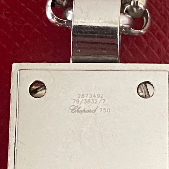 Blue Topaz with heart diamonds Chopard Necklace and pendent - Picture 4 of 4